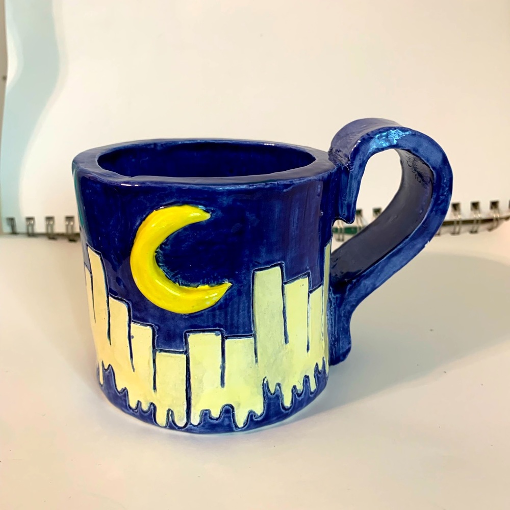 NRG Pottery City Moon Skyline Mug